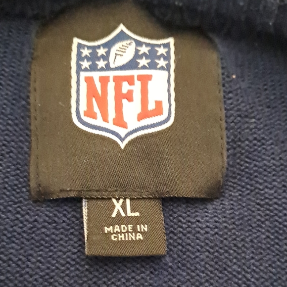 NFL Patriots Men's Size XL Navy Blue Crewneck Sweater - Picture 7 of 8